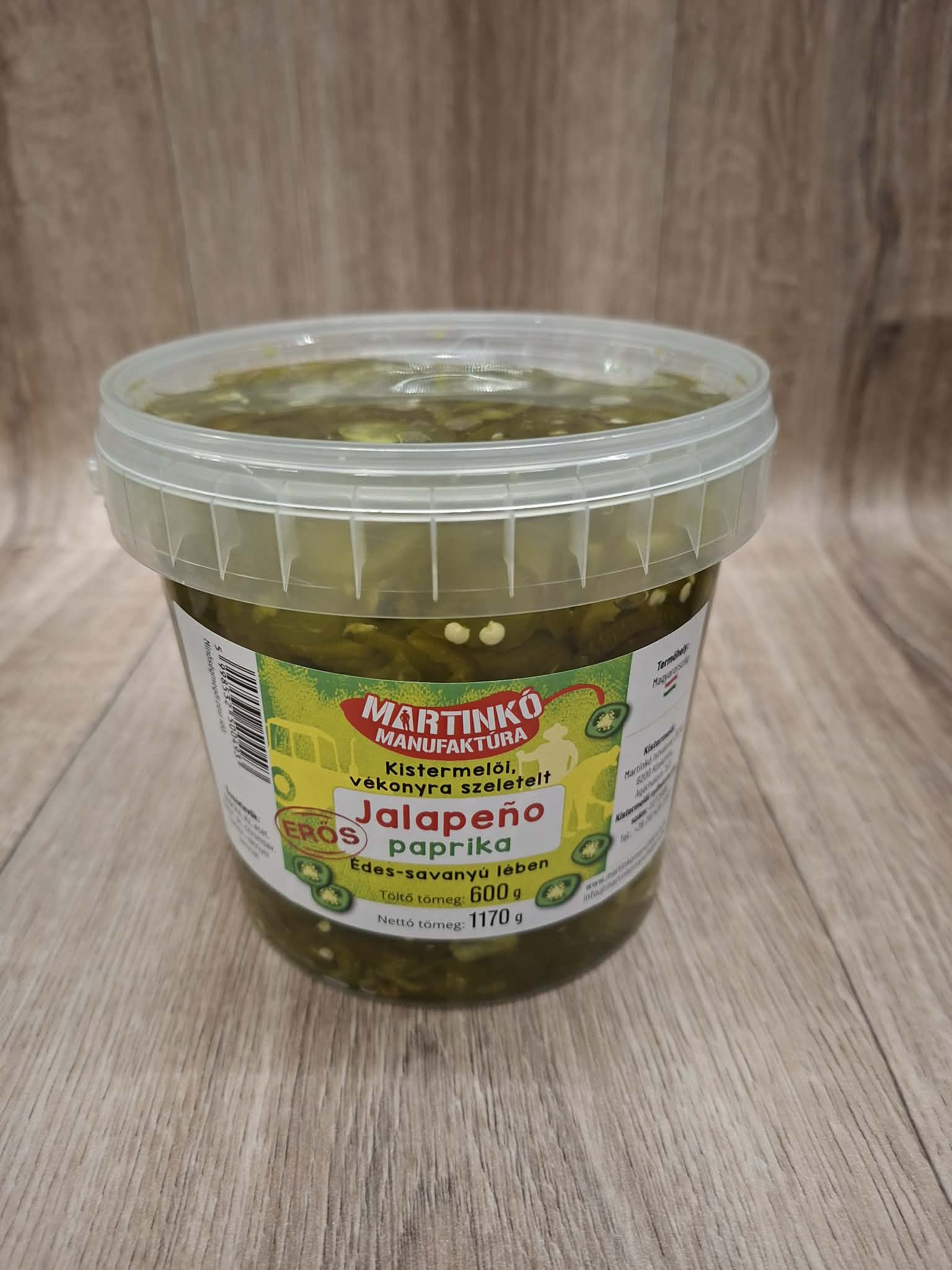 Martinkó Manufaktúra szeletelt jalapeño paprika üvegben, édes-savanyú lében