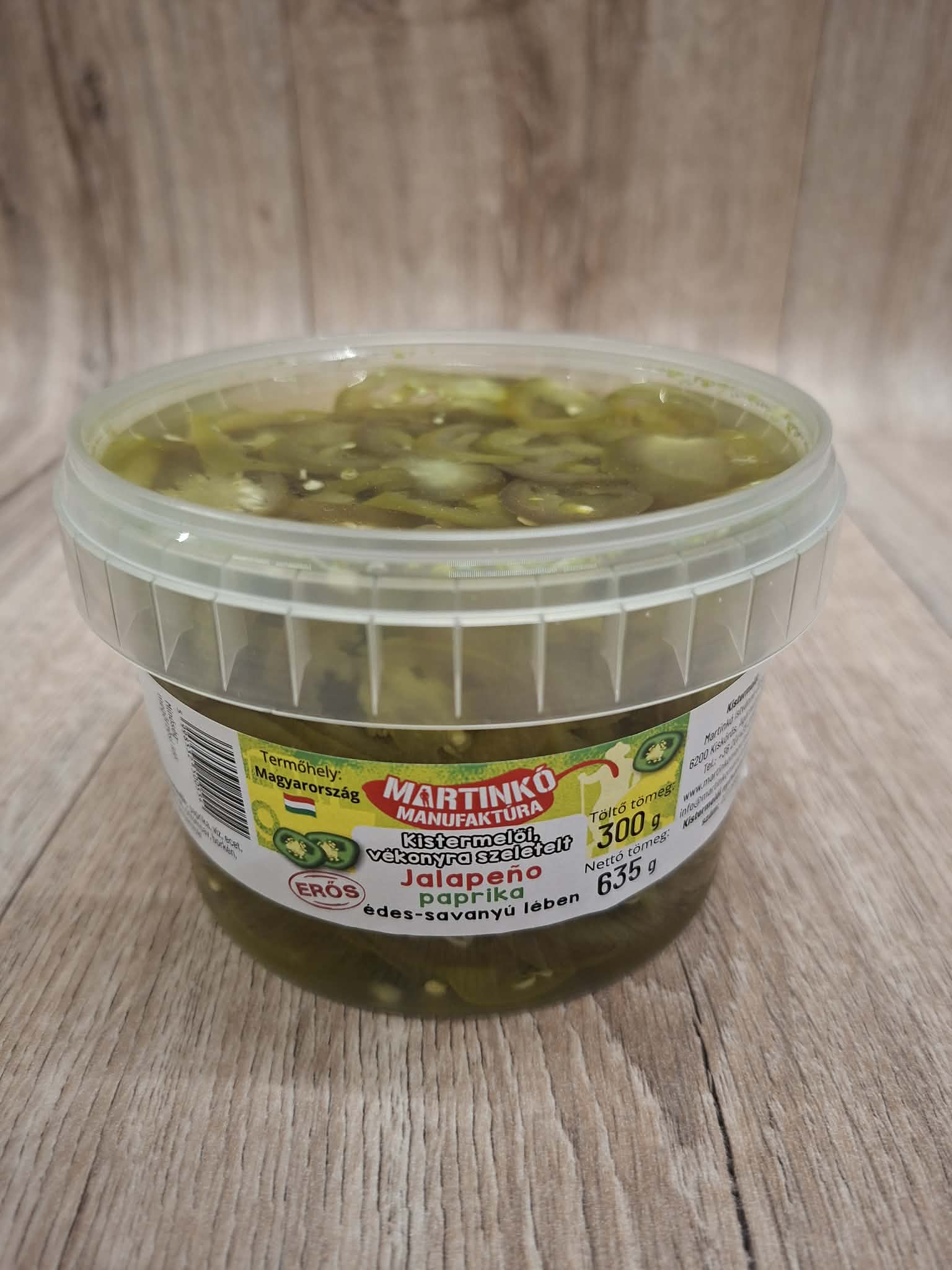 Martinkó Manufaktúra szeletelt jalapeño paprika üvegben, édes-savanyú lében – 4. fotó